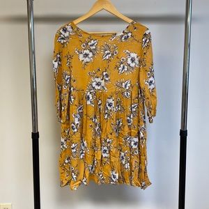 NWT Soprano Mustard floral print dress
